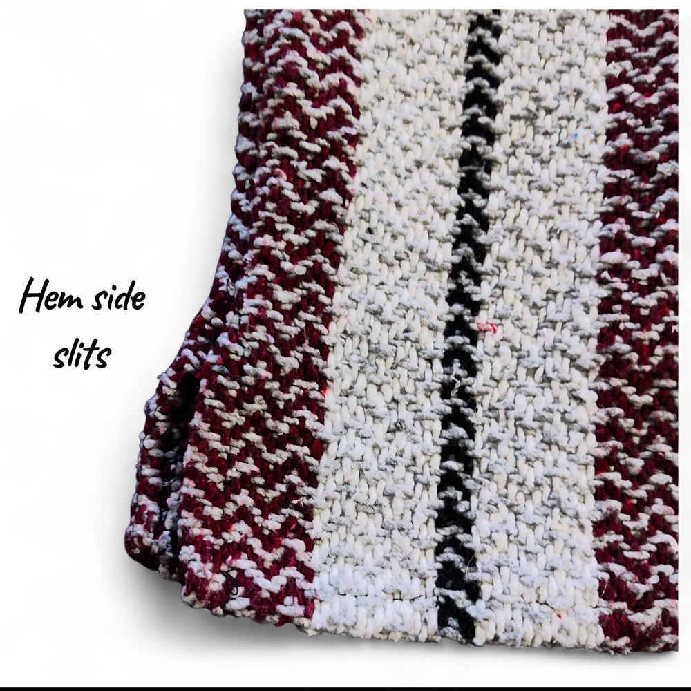 Baja Joe Mexican Baja Hoodie Unisex Size Small - Burgundy and Grey - Picture 7 of 9